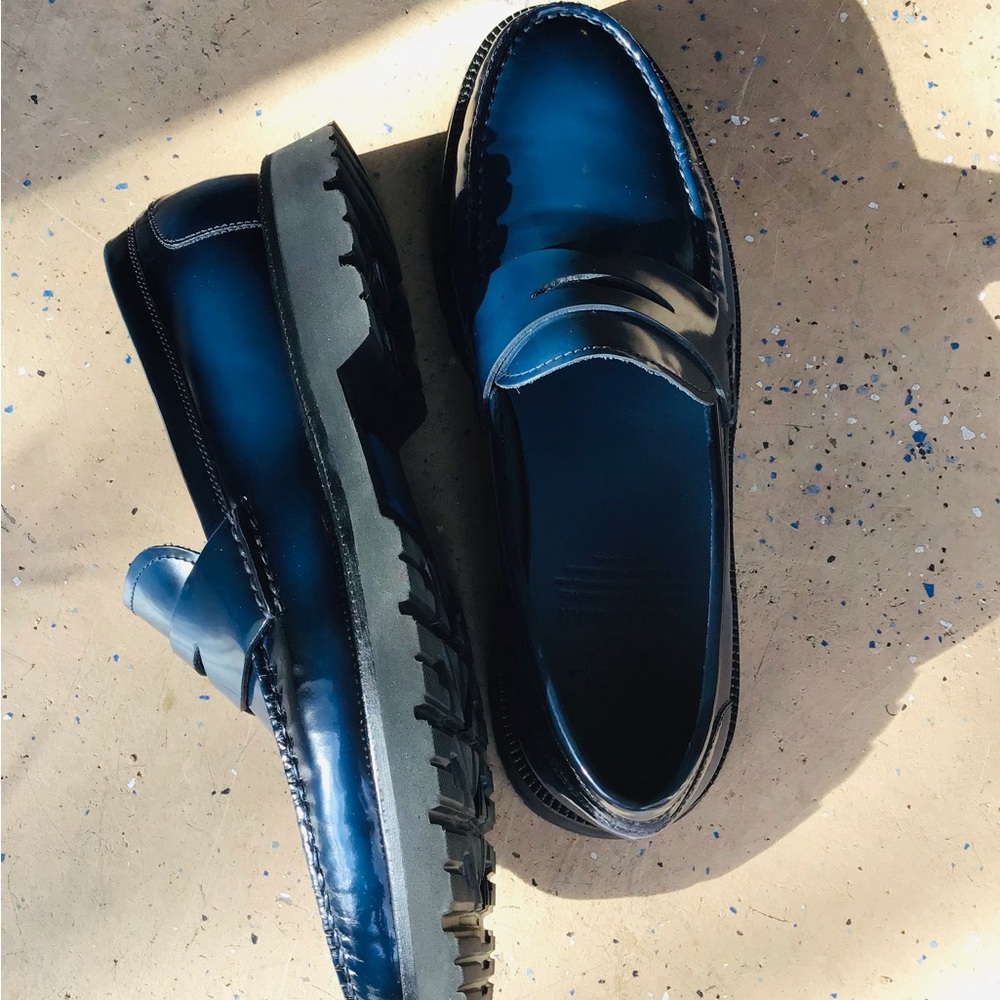 COLE HAAN Blue American Classic Penny Loafer Slip-Ons - Picture 6 of 13